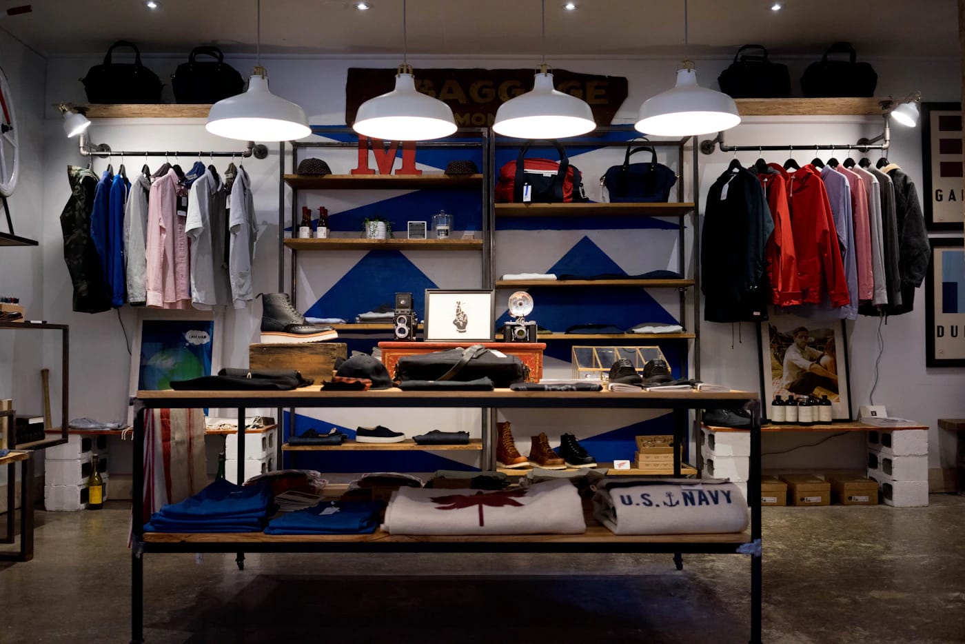 A carefully arranged contemporary retail space